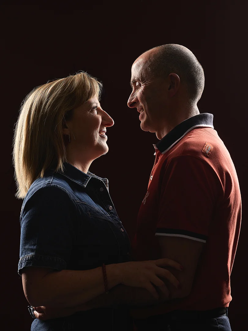 Portrait couple David et Sophie — Photographe couple studio Dol-de-Bretagne, Ille-et-Vilaine